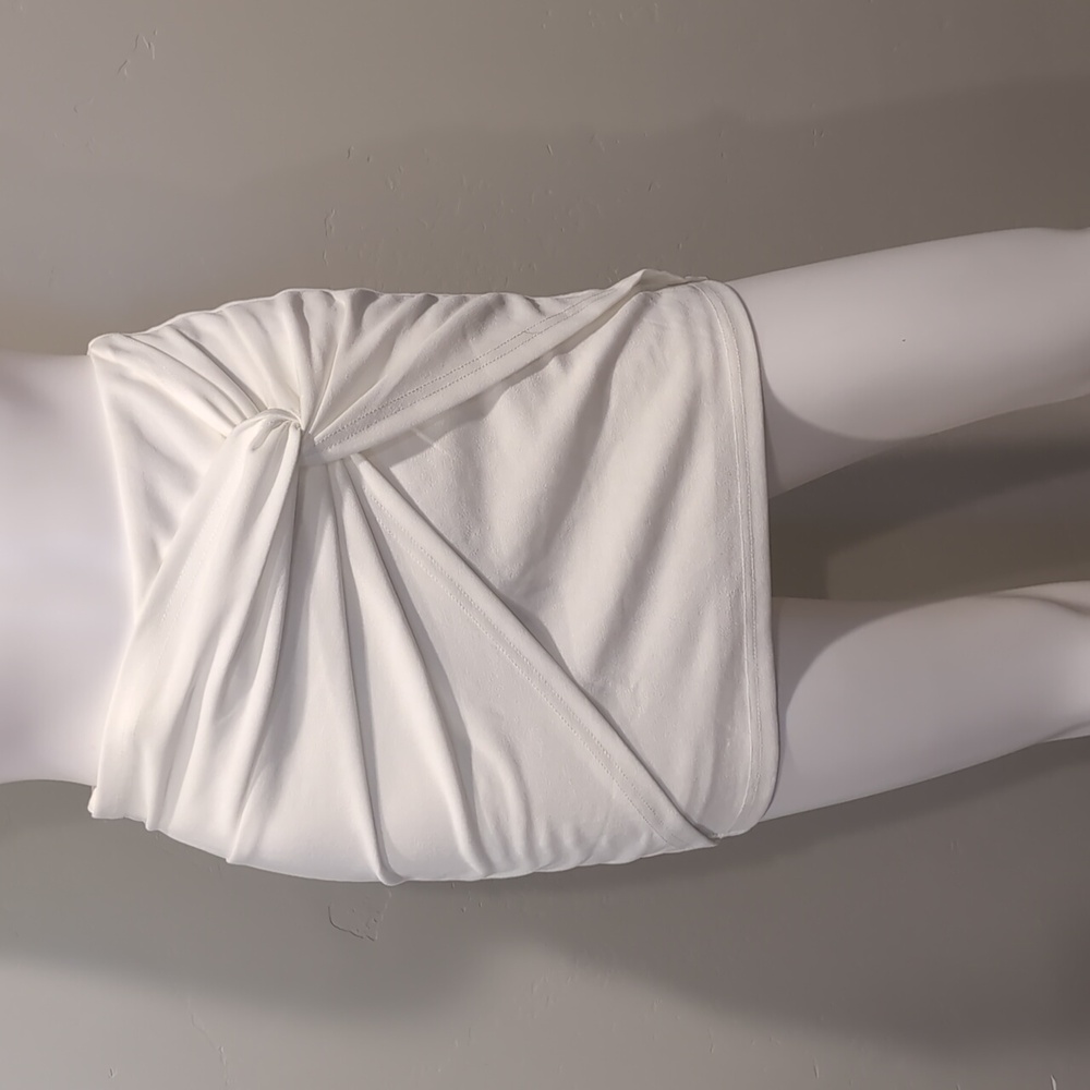 SHEIN White Twist Front Mini Skirt Size XS